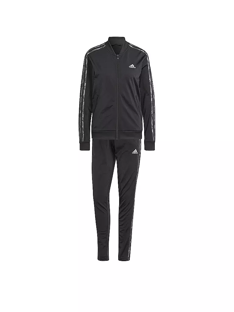 ADIDAS Damen Trainingsanzug 3 Streifen schwarz